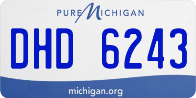MI license plate DHD6243