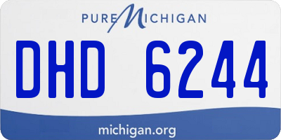 MI license plate DHD6244