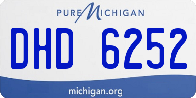 MI license plate DHD6252