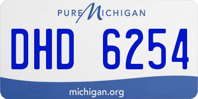 MI license plate DHD6254