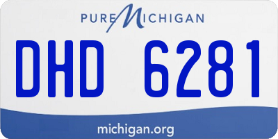 MI license plate DHD6281
