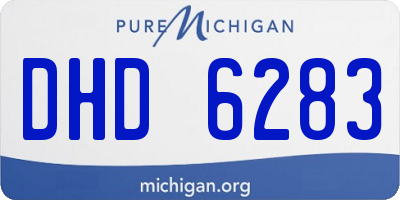 MI license plate DHD6283