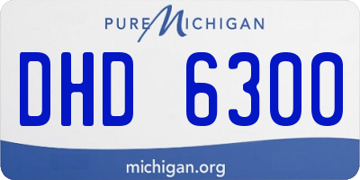 MI license plate DHD6300