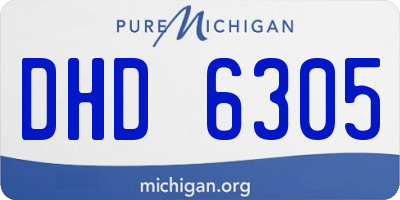 MI license plate DHD6305