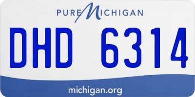 MI license plate DHD6314