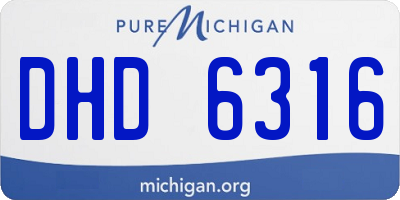 MI license plate DHD6316
