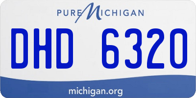 MI license plate DHD6320