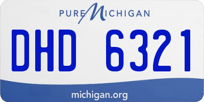 MI license plate DHD6321