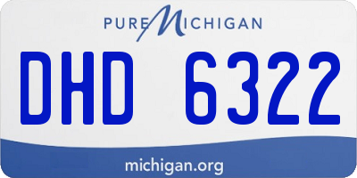 MI license plate DHD6322