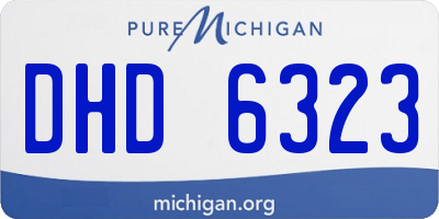 MI license plate DHD6323