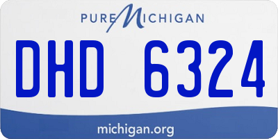 MI license plate DHD6324