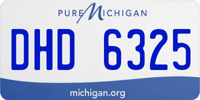MI license plate DHD6325
