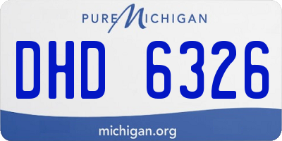 MI license plate DHD6326