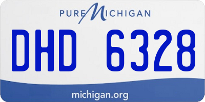 MI license plate DHD6328
