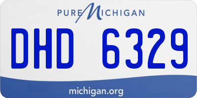 MI license plate DHD6329