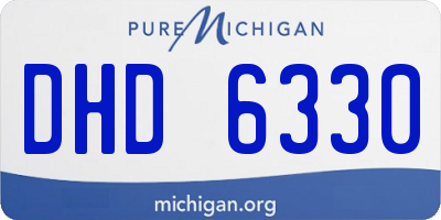 MI license plate DHD6330