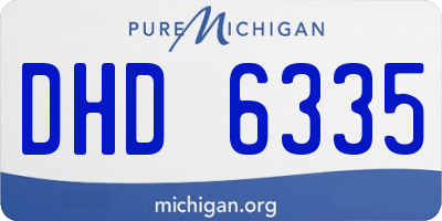 MI license plate DHD6335