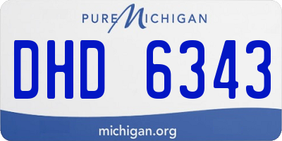 MI license plate DHD6343