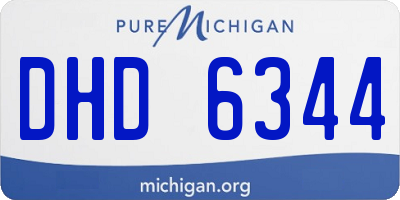 MI license plate DHD6344
