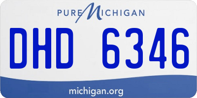 MI license plate DHD6346