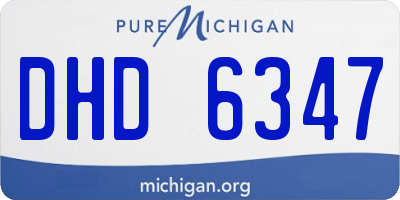 MI license plate DHD6347