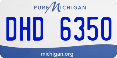 MI license plate DHD6350