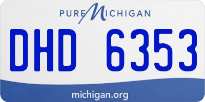 MI license plate DHD6353