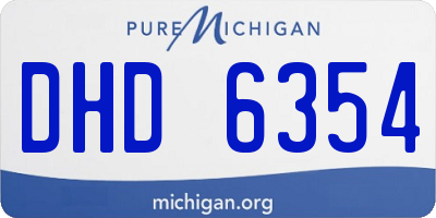 MI license plate DHD6354