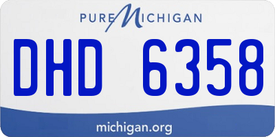 MI license plate DHD6358