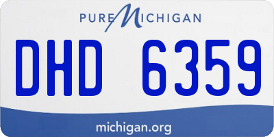 MI license plate DHD6359