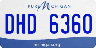 MI license plate DHD6360