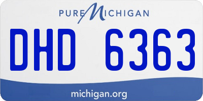 MI license plate DHD6363