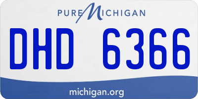 MI license plate DHD6366