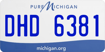 MI license plate DHD6381