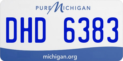 MI license plate DHD6383