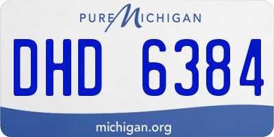 MI license plate DHD6384