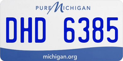 MI license plate DHD6385