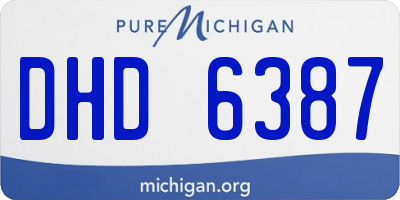 MI license plate DHD6387