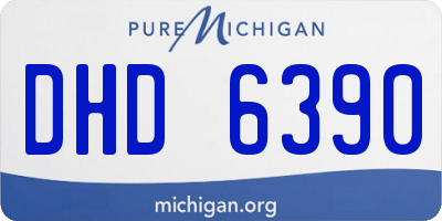 MI license plate DHD6390