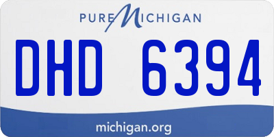 MI license plate DHD6394
