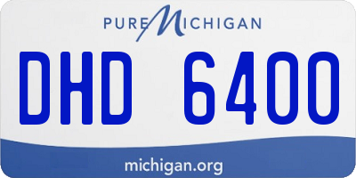 MI license plate DHD6400