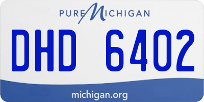 MI license plate DHD6402