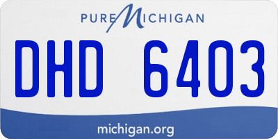 MI license plate DHD6403