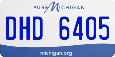 MI license plate DHD6405