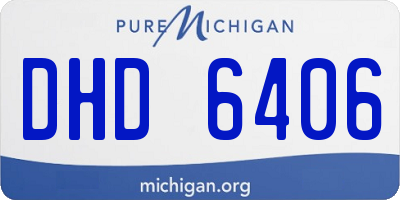 MI license plate DHD6406