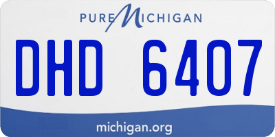 MI license plate DHD6407