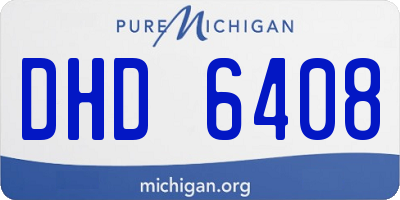 MI license plate DHD6408