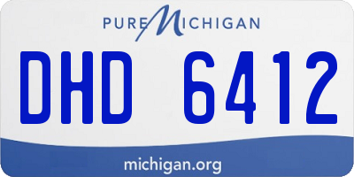 MI license plate DHD6412