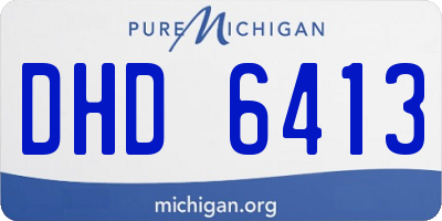MI license plate DHD6413