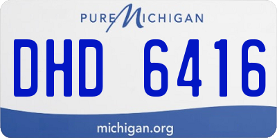 MI license plate DHD6416